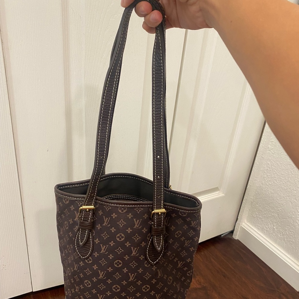 Louis Vuitton Brown Mini Lin PM bucket bag Excellent Condition - Picture 2 of 6